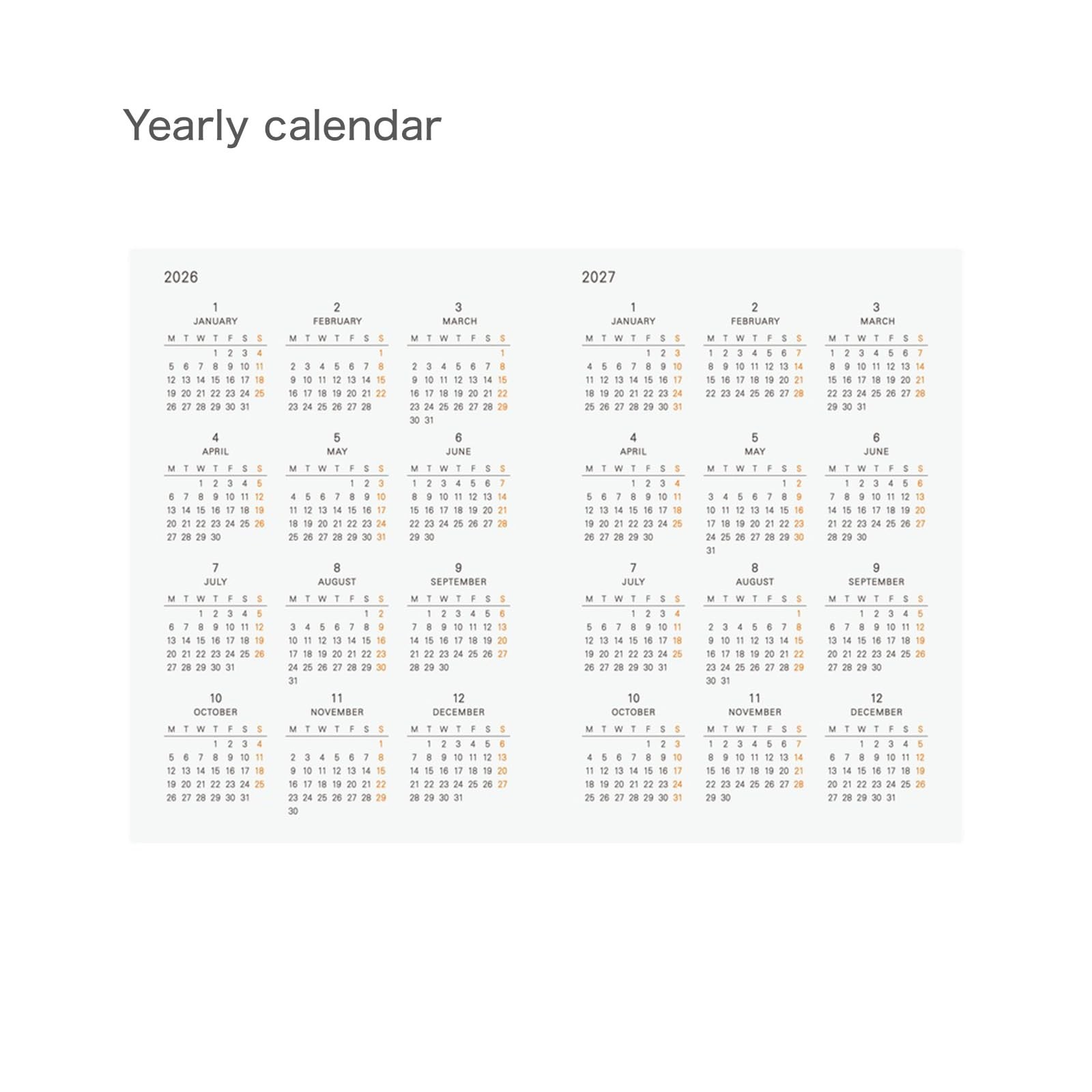 Hobonichi Techo 2026 Cousin Book A5 Japanese Daily Weekly Jan Mon Start Planner