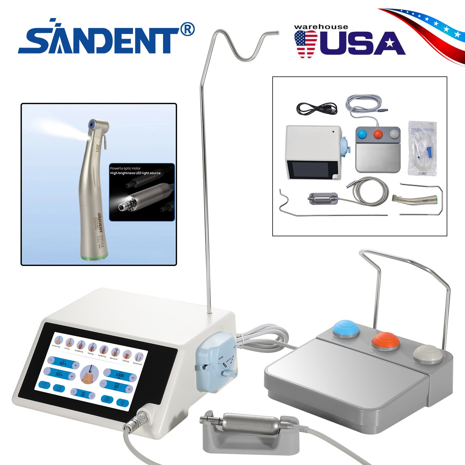 Implant System Dental Implant Motor Machine Surgery with 20:1 Handpiece Free