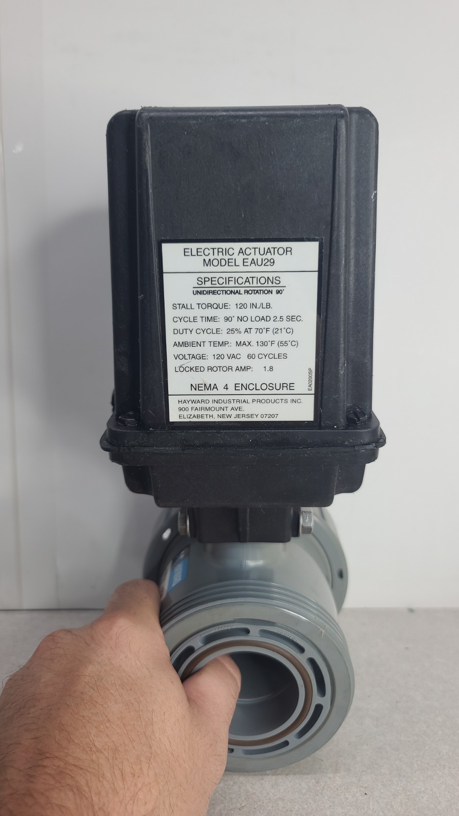HAYWARD TRUE UNION BALL VALVE EAU29 ELECTRIC ACTUATOR,