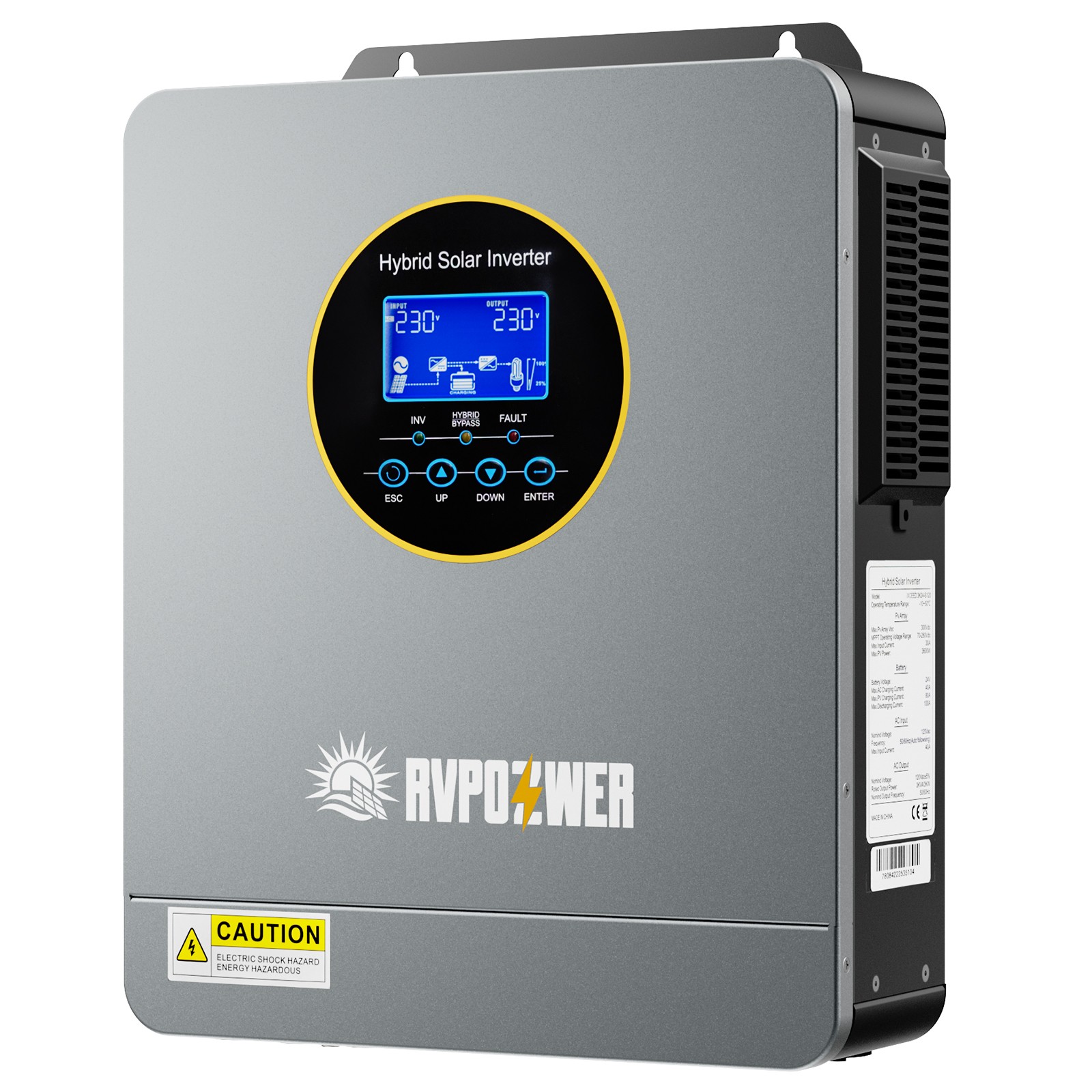 3KW Solar Hybrid Inverter 24V-120V MPPT Controller Charger Pure Sine Split Phase