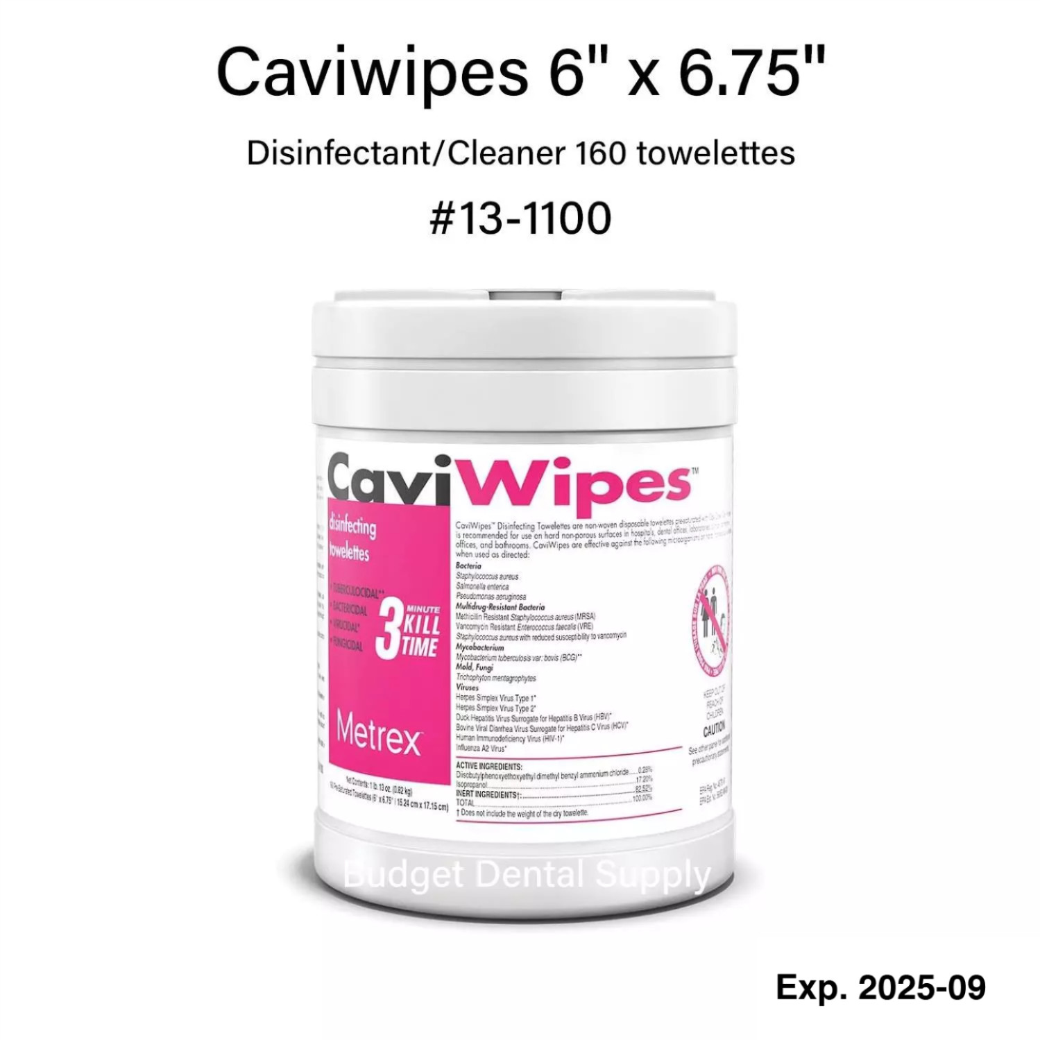 6x Caviwipes #13-1100 Towelettes – Exp. 2025-09