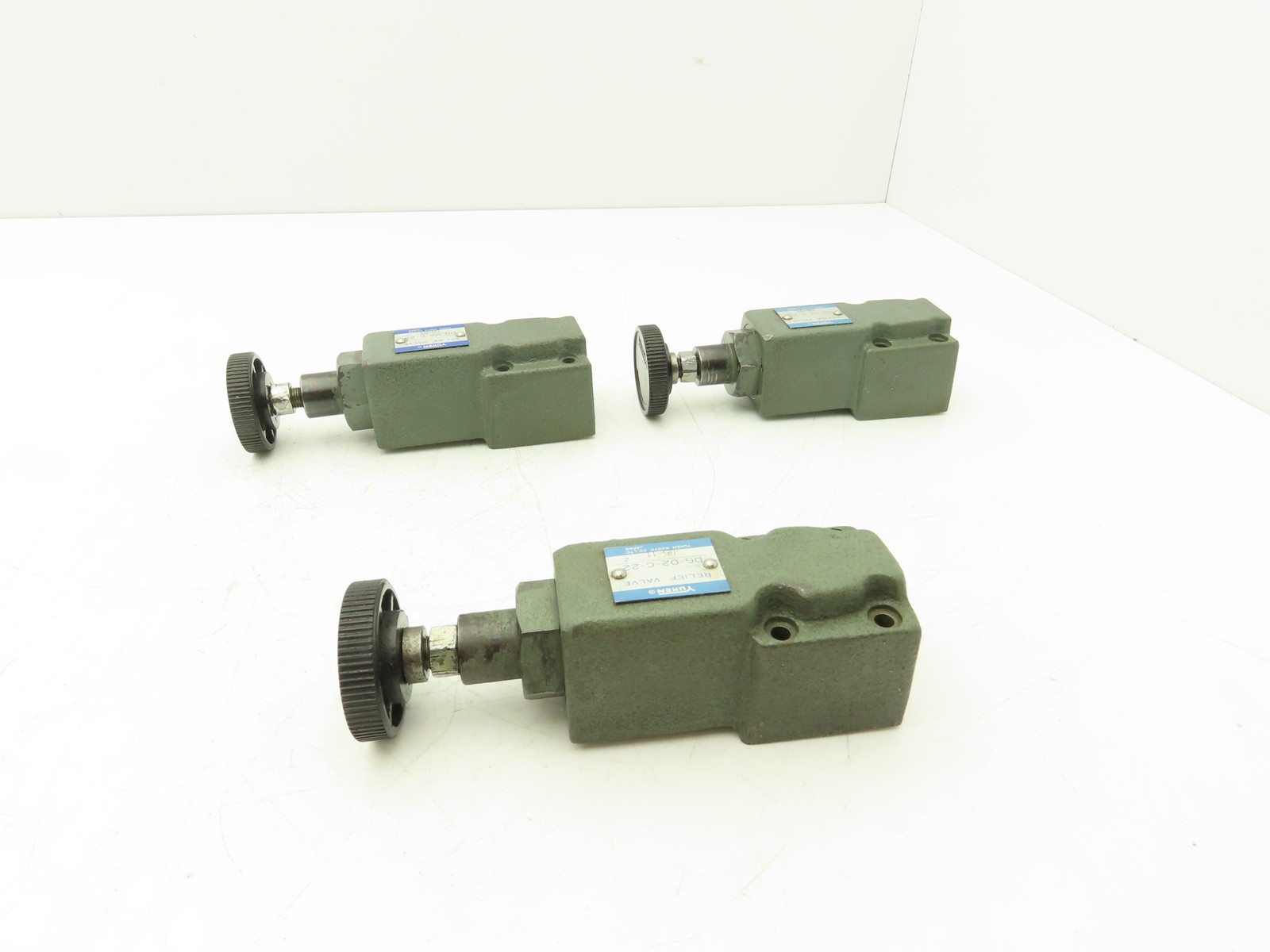 Yuken Kogyo DG-02-C-22 Hydraulic Relief Valve Module Lot of 3