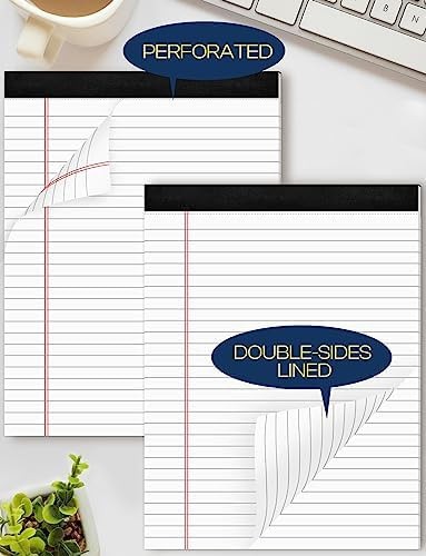 Legal Pads 8.5 x 11 White Note Pads 8.5 x 11 In 2 Pack Notepads 8.5 x 11 Writ…