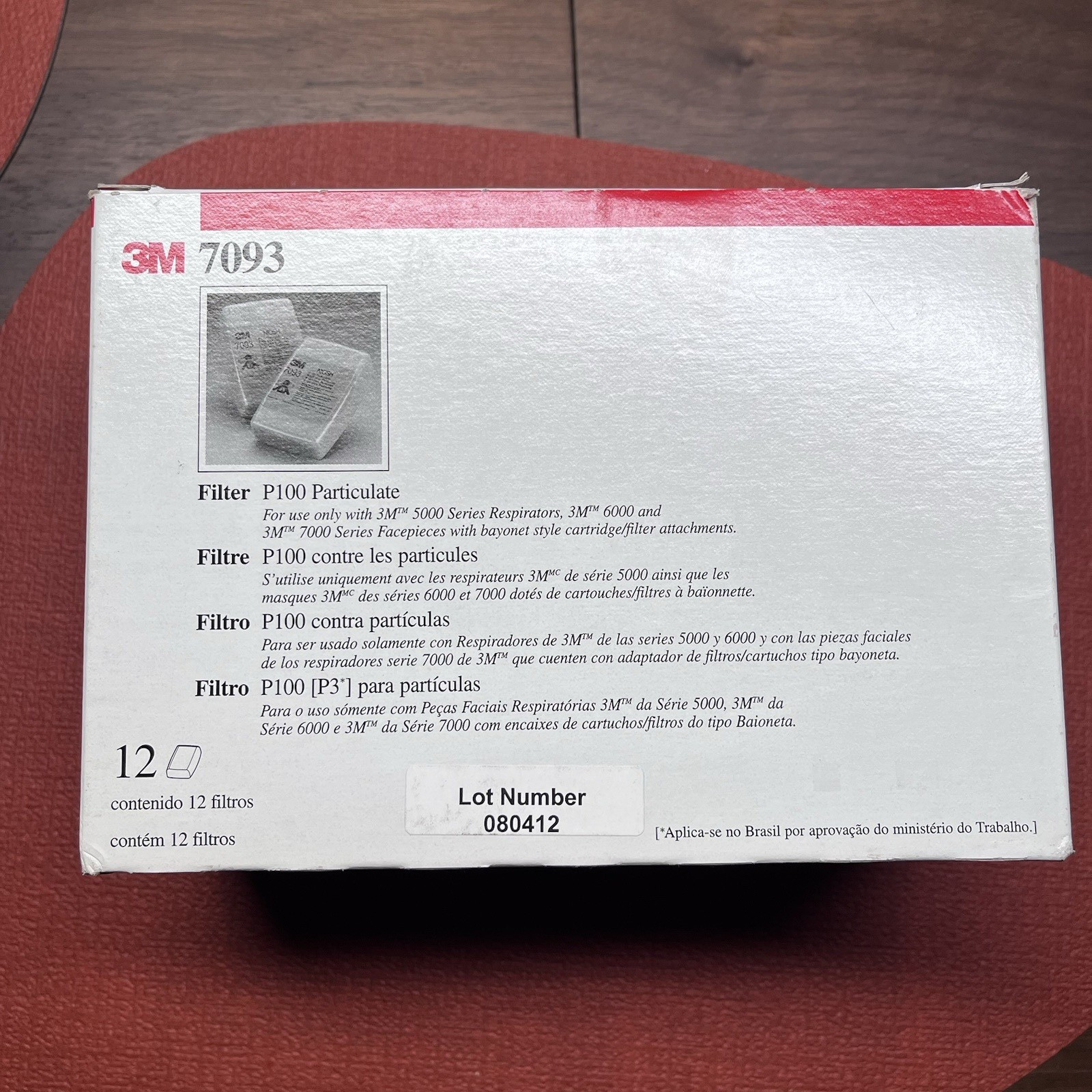 3M 7093 Respiratory Protection Particulate Filter Pack of 12