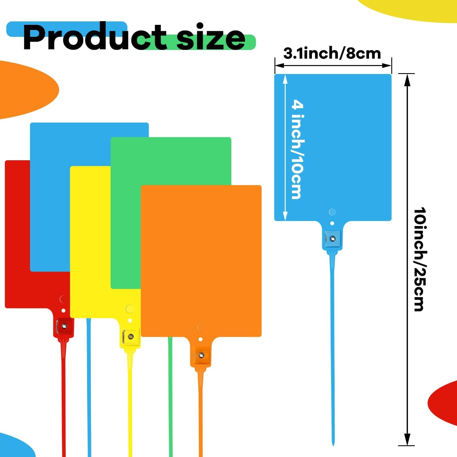 100 PCS Waterproof Plastic Tags Large Plastic Shipping Tags with Wire Cable