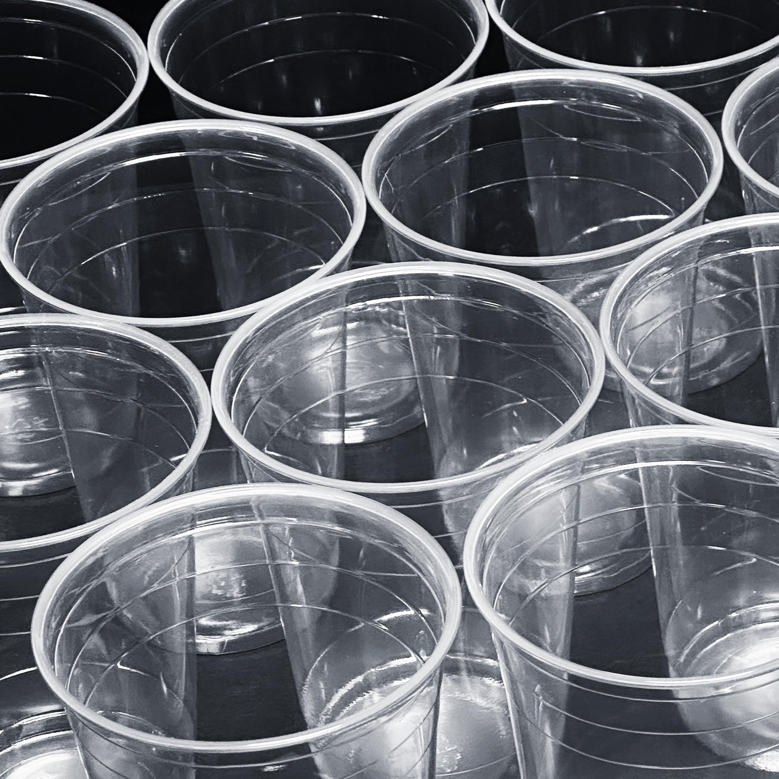 PAMI Clear Plastic Party Cups [Pack of 50] – 16oz Disposable Drinking Glasses…