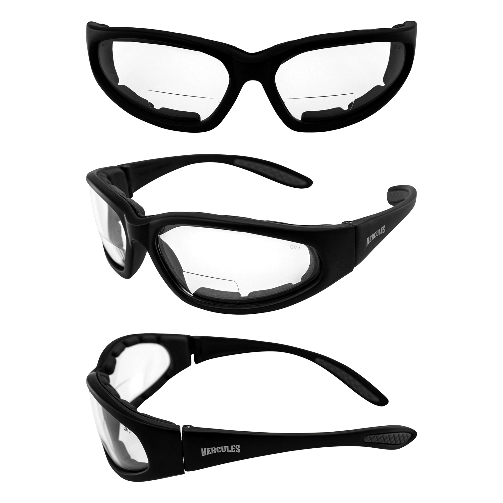 2 Bifocal 2.0 Global Vision Hercules Safety Glasses EVA Foam Clear & Smoke