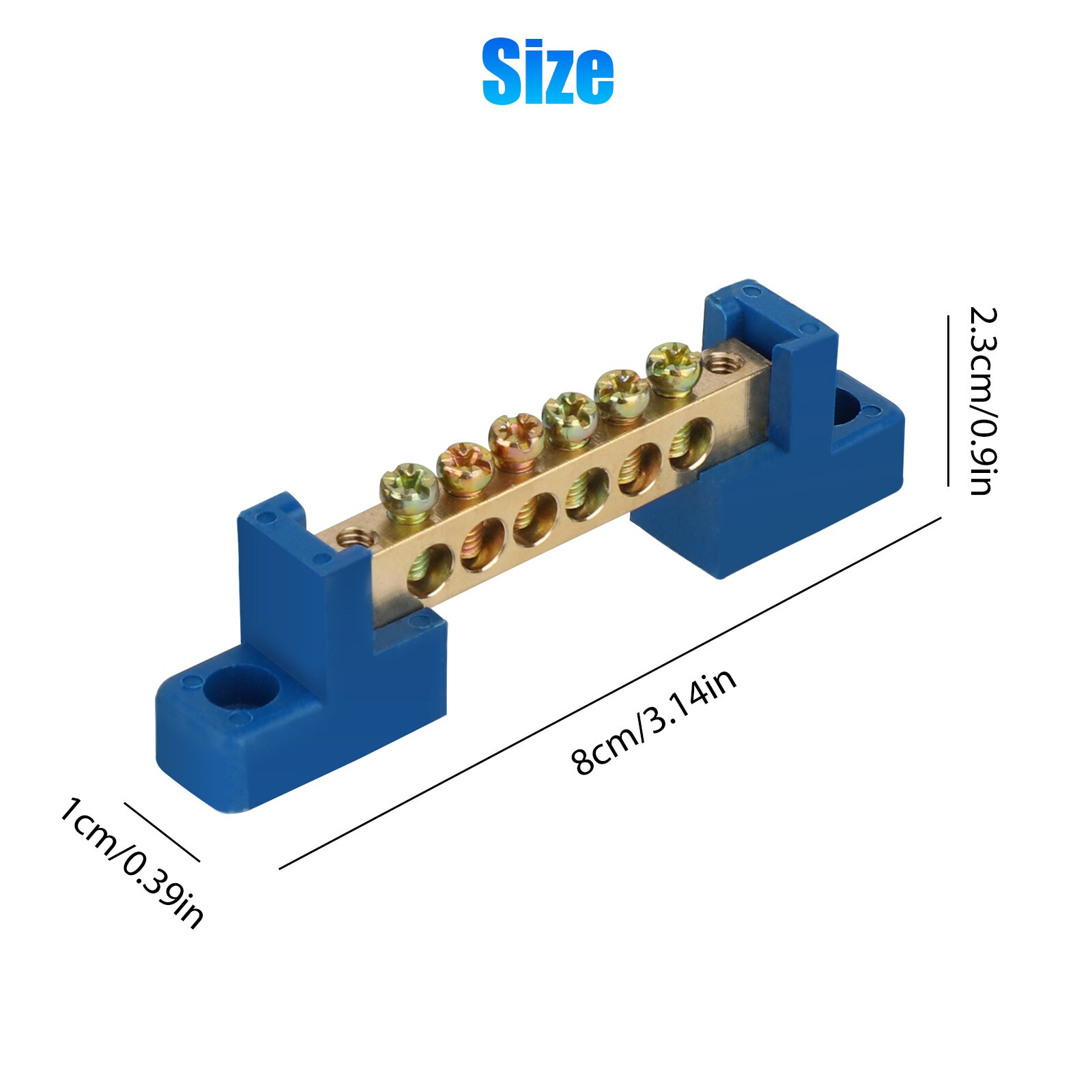 2/4X for Car/Boat/Marine Power Distribution Terminal Block Screw Battery Bus Bar