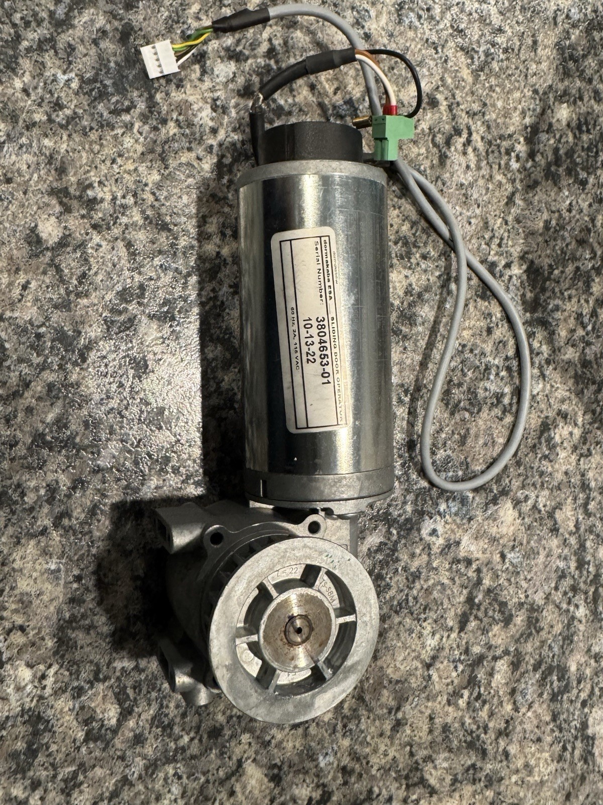 Dormakaba ESA Sliding Door Operator Drive Motor Assembly 3804653-01 115VAC