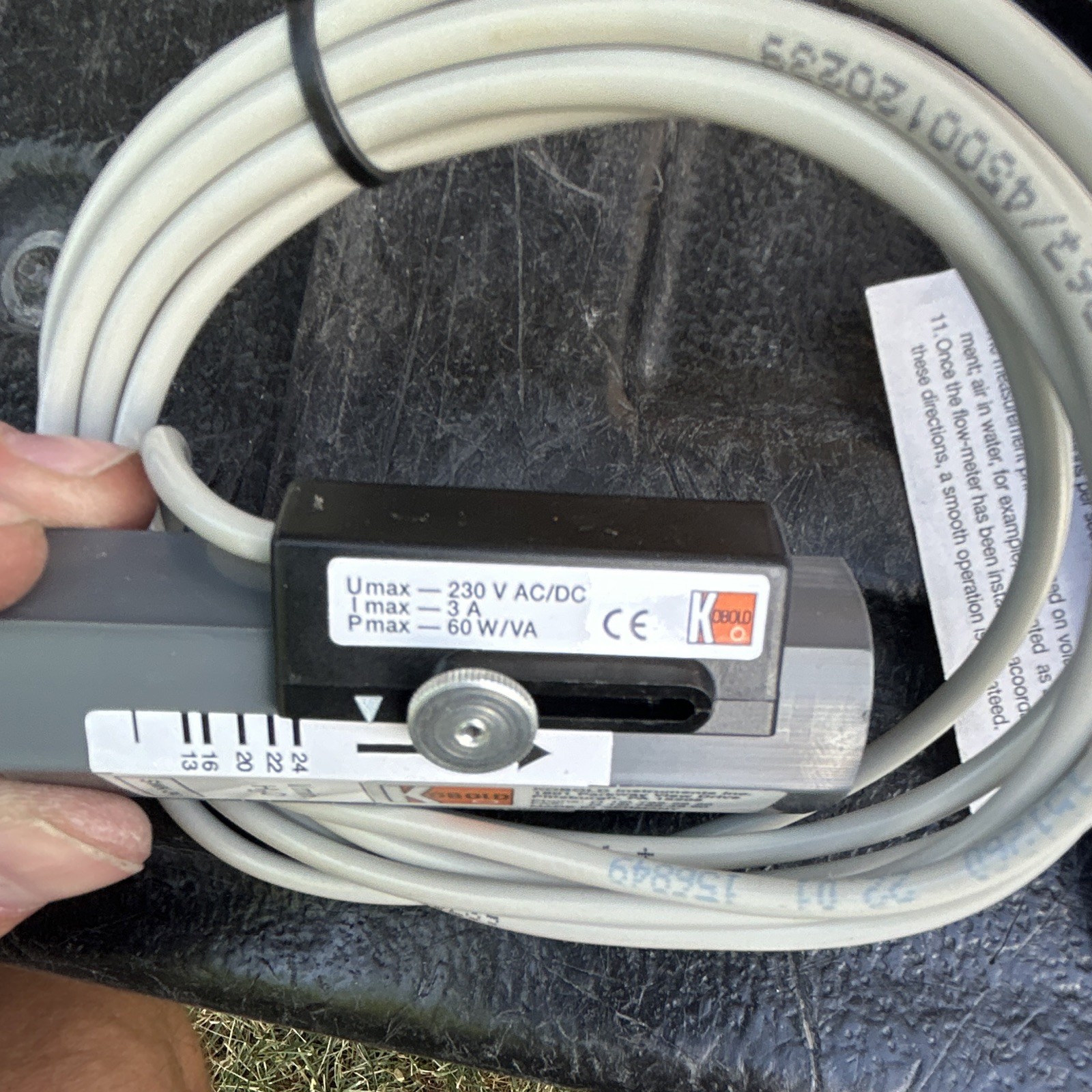 Kobold SWK-1324 Float Flow Meter Monitor 1 in Port 13-24 l/min H2O