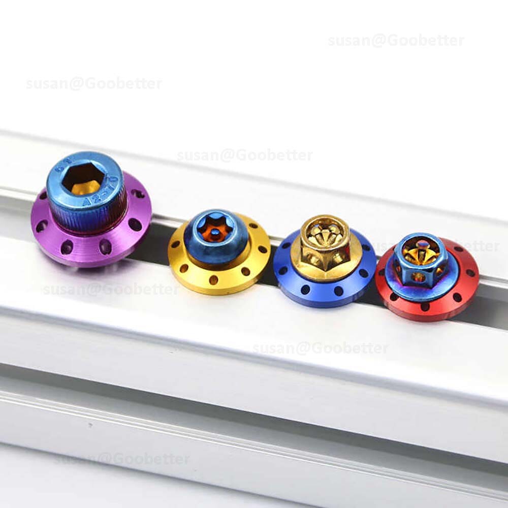 Aluminum Alloy M6 M8 Anodized Bolt Washers Gasket Drilled Spacer for Motorcycle