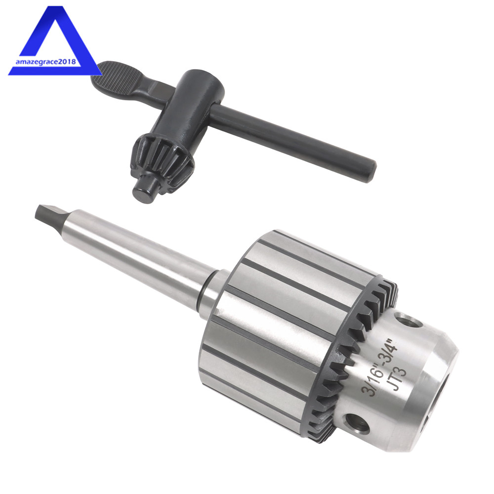 Heavy Duty 3/16″- 3/4″ Drill Chuck with 2MT Arbor MT2-JT3 Drill Chuck Keyed