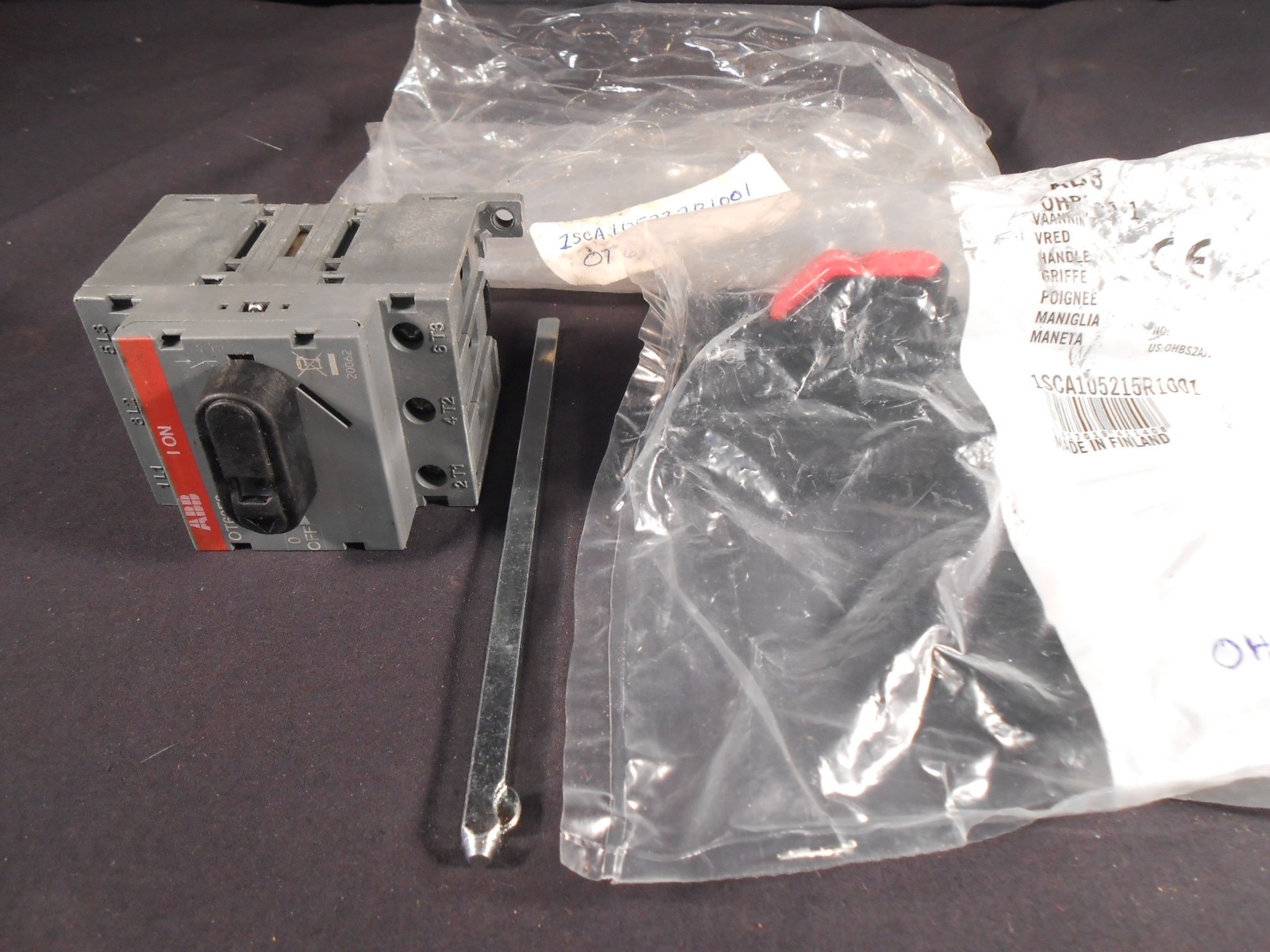 NEW ABB OT63F3 SWITCH DISCONNECT W/ OHBS2AJ1 handle. Made in Finland