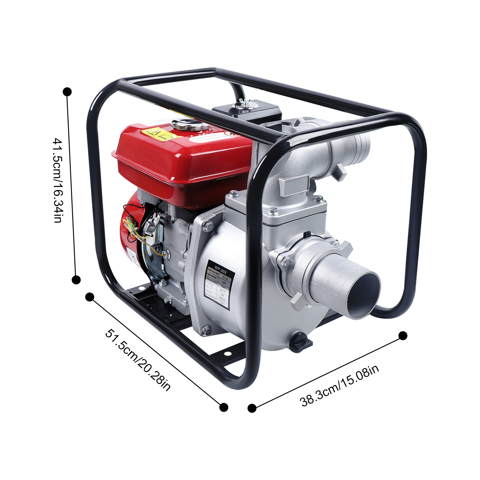 7.5HP Irrigation Water Pump Gas Powered Pump 3″ Garden Farm High Pressure Pump