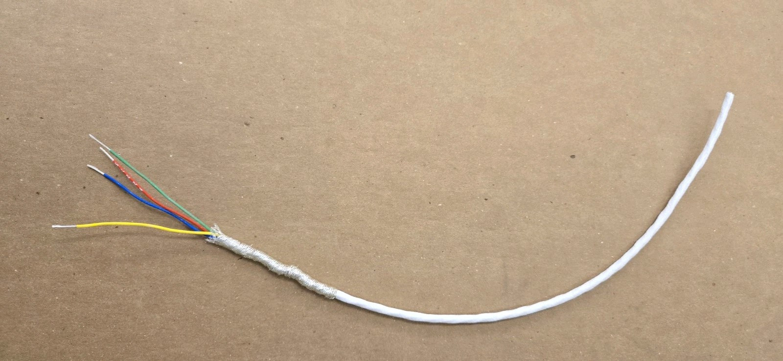 Mil-Spec 50 feet M22759 22 AWG Shielded 4 Twisted Silver PTFE Teflon Wire