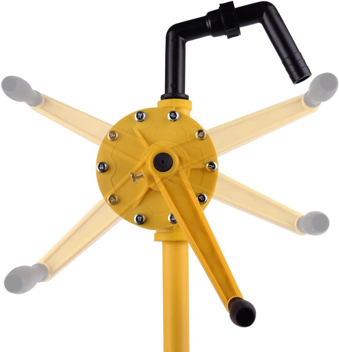 Rotary Barrel Pump Manual Pump Oil Fuel Transfer Pump for 5 to 55 Gallon Barrels