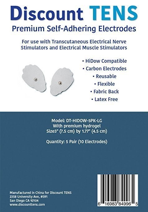 HiDow Compatible Premium Quality Large Electrodes – 5 Pair (10 Pads)