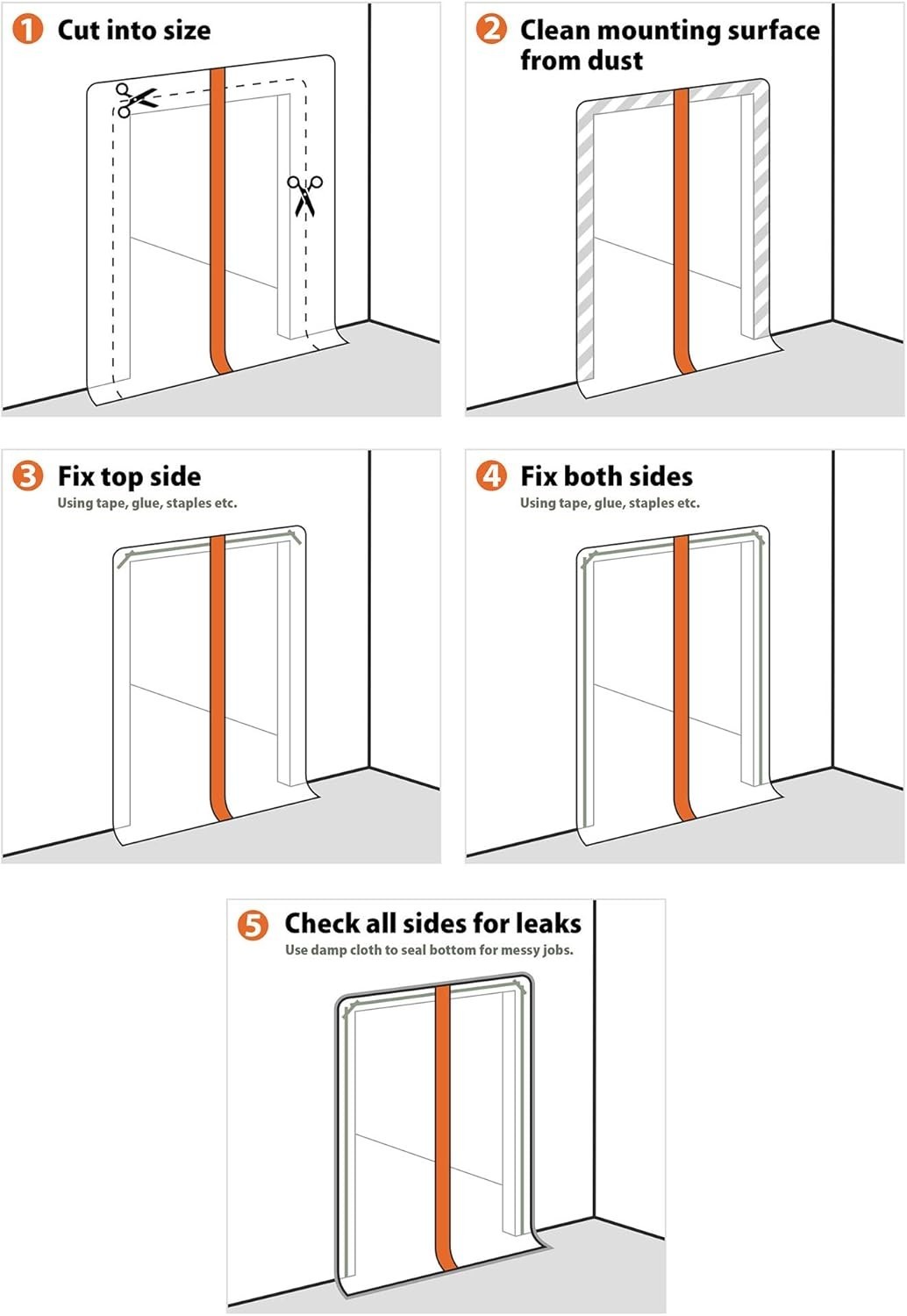 Professional Zipper Door, Dust Protection Wall, Barrier for Dust Containment
