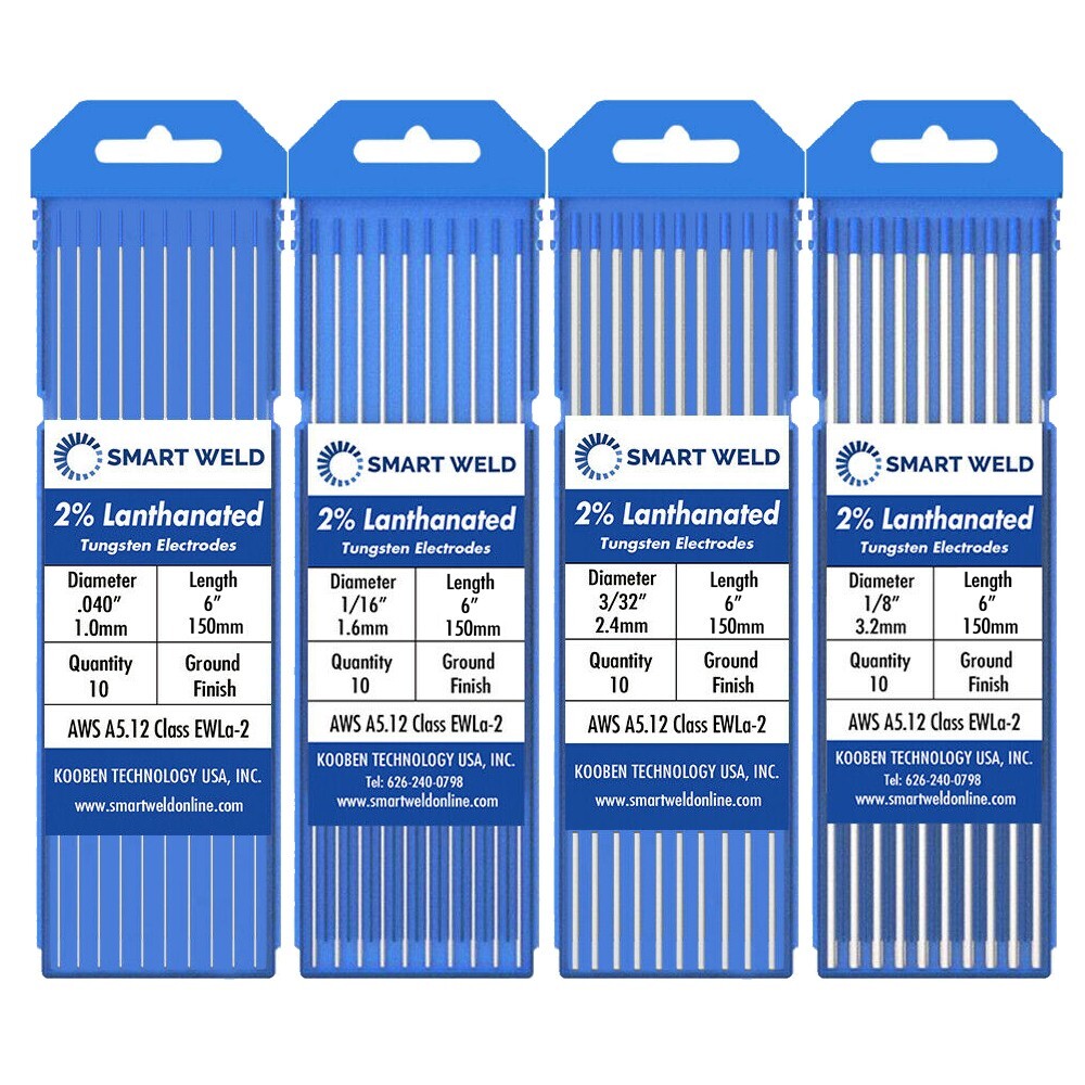TIG Welding Tungsten Electrode (.040 1/16 3/32 1/8 and Assorted Pack) Length 6″