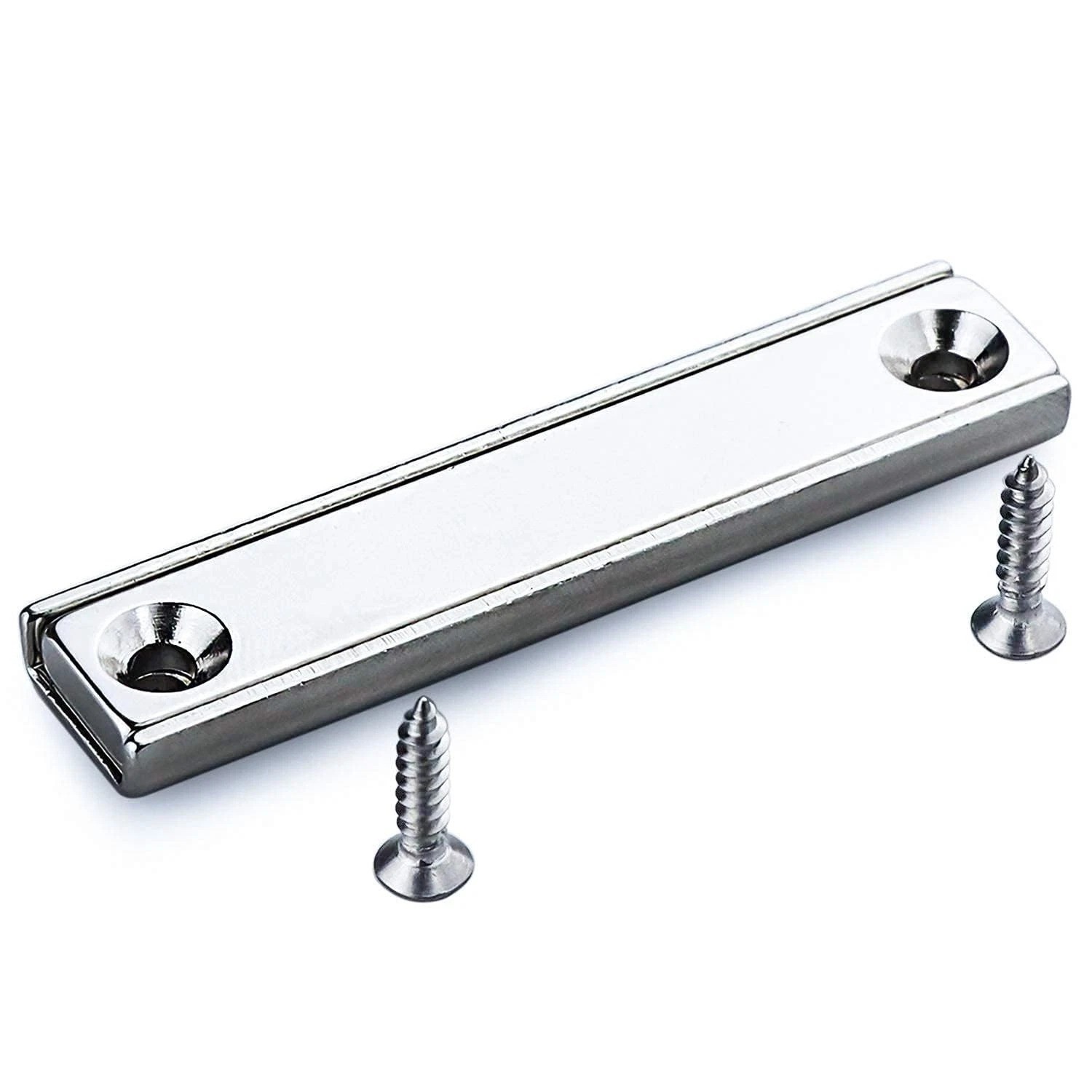 80lbs Pulling Force Neodymium Rectangular Pot Magnets 60 Packs, 2.36″x0.53″x0…