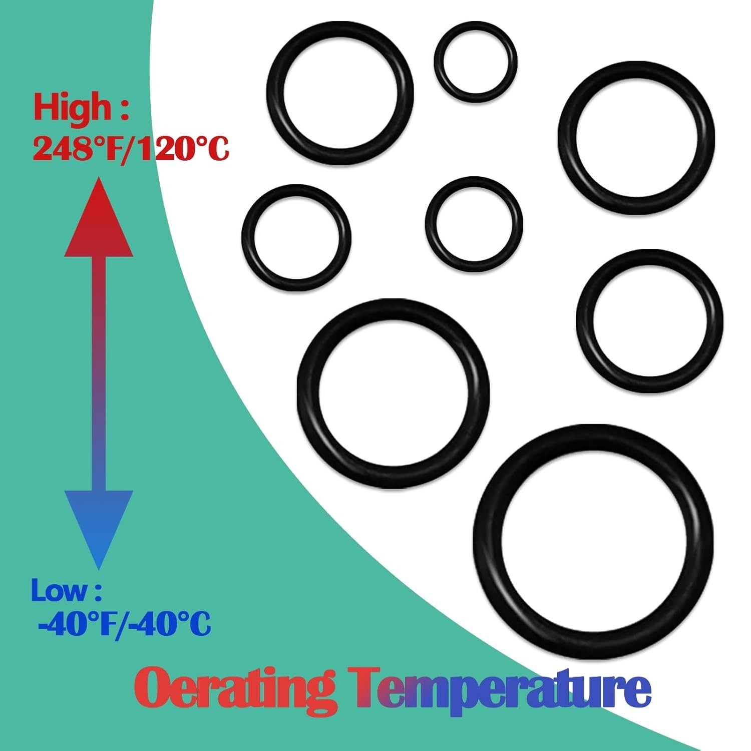1020 Pcs O Ring Kit 20 Size Nitrile Rubber Oring Assortment Set for Car Auto Veh