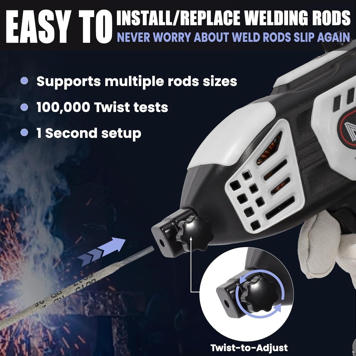 Saker Portable Electric Welding Machine,110V Portable Welder Handheld with IG
