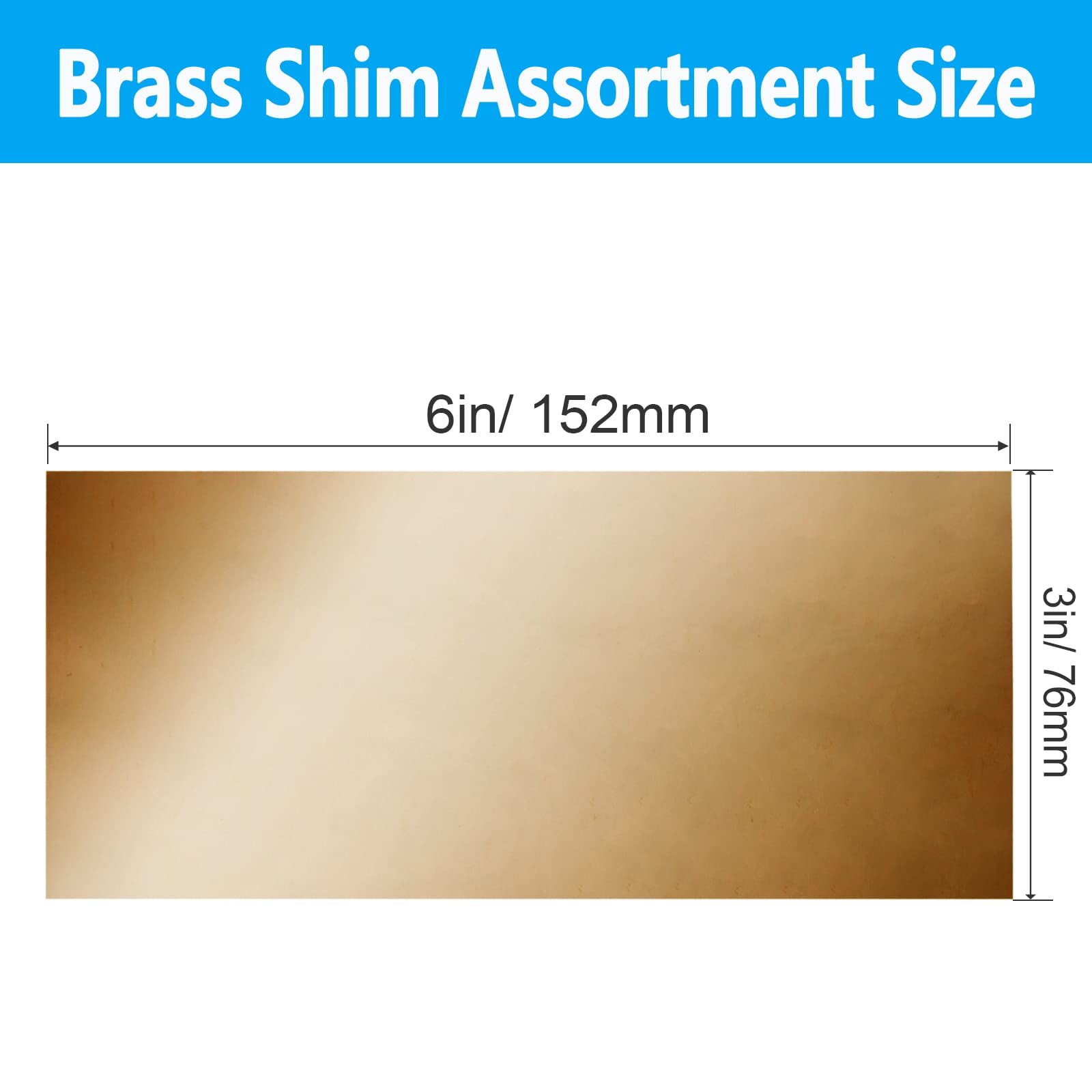Brass Sheet Brass Shim Stock Assortment 6″ Length x 3″ Width 0.002″ 0.004″ 0….