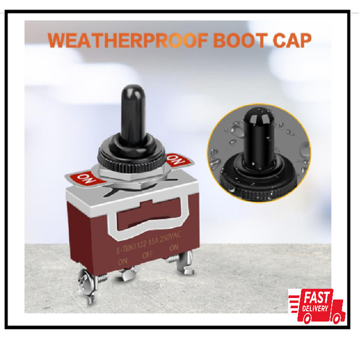 6 Pack Toggle Switch, 3 Pin 12V DC 30A/250V AC 15A, Heavy Duty SPDT on off on