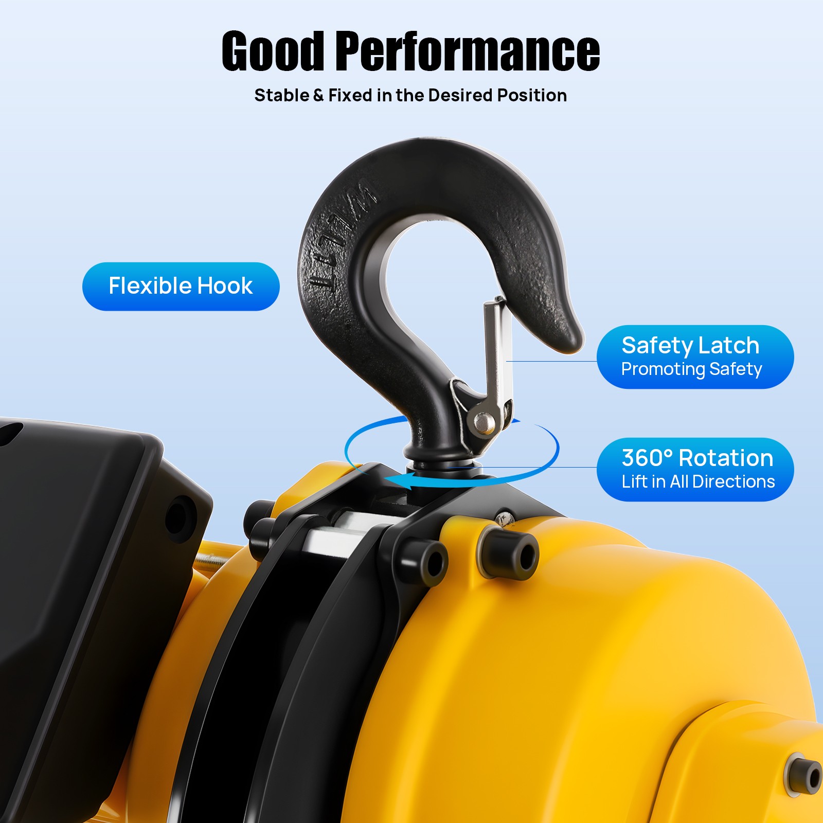 1 Ton Electric Chain Hoist w/ 13FT Double Chain Lifting Single Phrase 110V 20Mn2