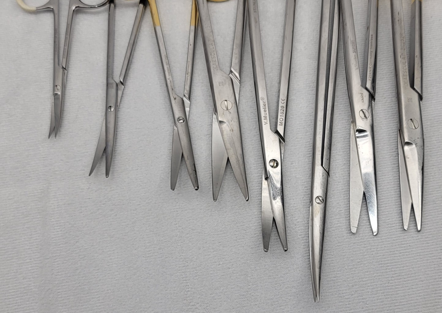 Bulk 60-Piece V. Mueller General Surgery Instruments Scissors, Needle Holders