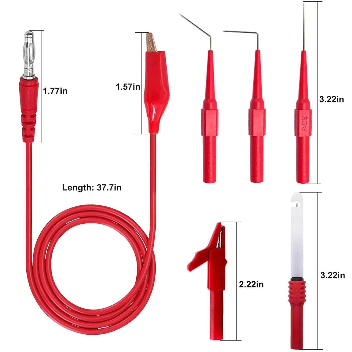 Linkhood 31PCS Automotive Back Probe Kit with Alligator Clip Test Leads
