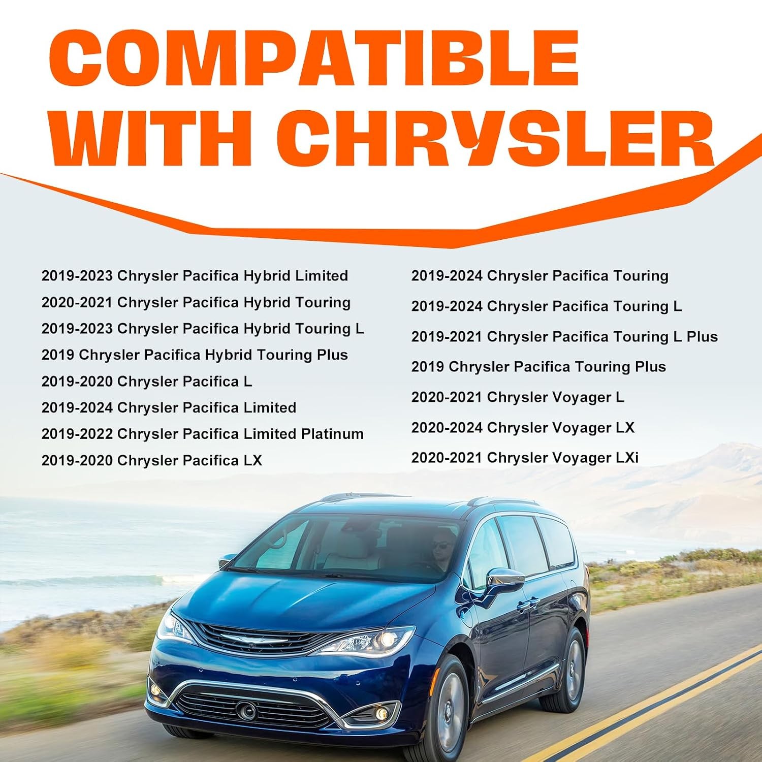 Front Active Grille Shutter Motor Compatible 2019-2024 Chrysler Pacifica