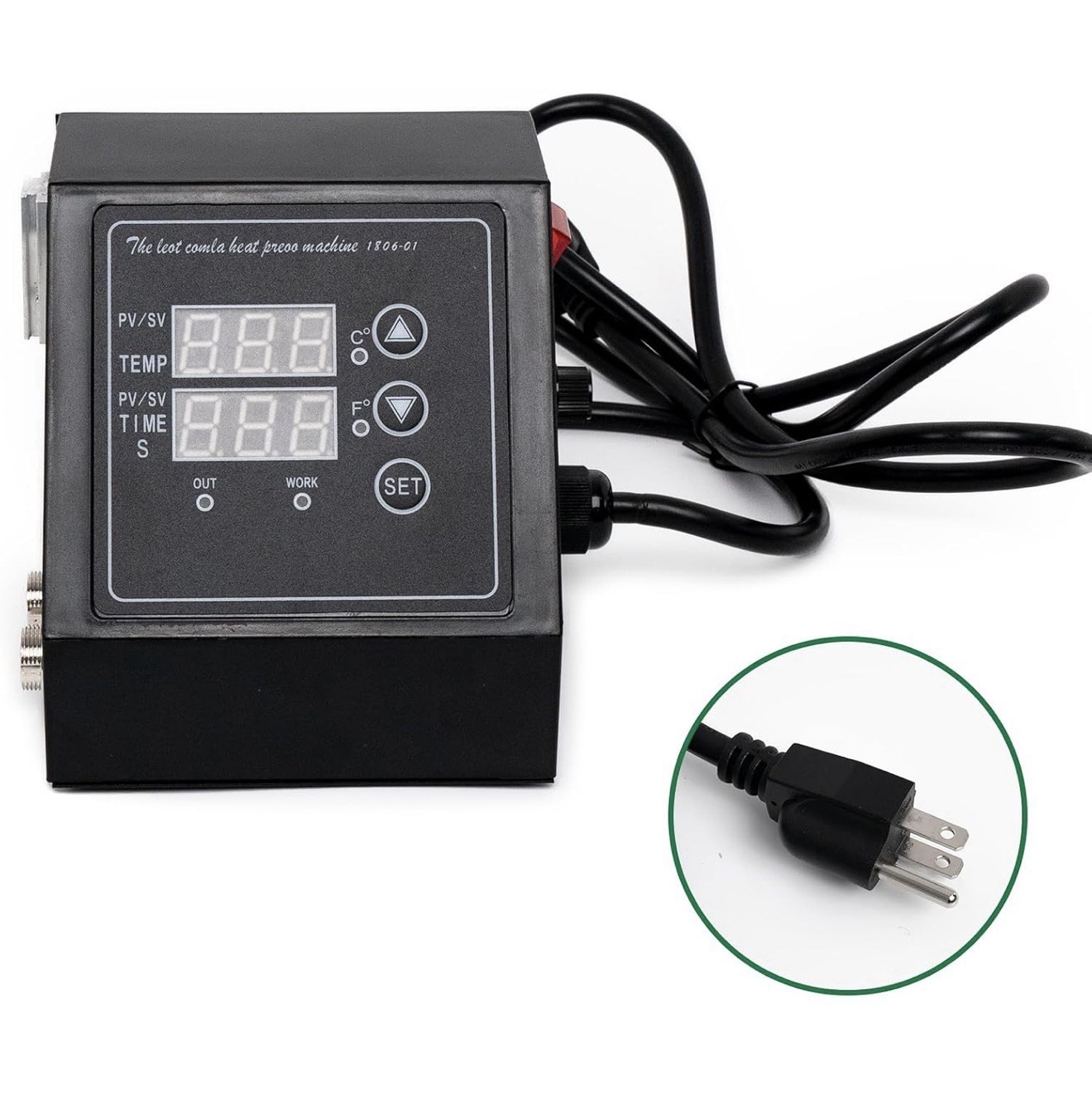 15×15 Heat Press Control Box 1400W Sublimation Transfer T-Shirt Mug Hat Press