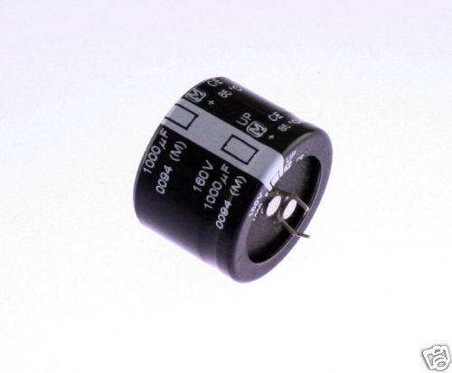10x 1000uF 160V Panasonic Snap In Electrolytic Capacitor 1,000uF 160VDC DC 85C