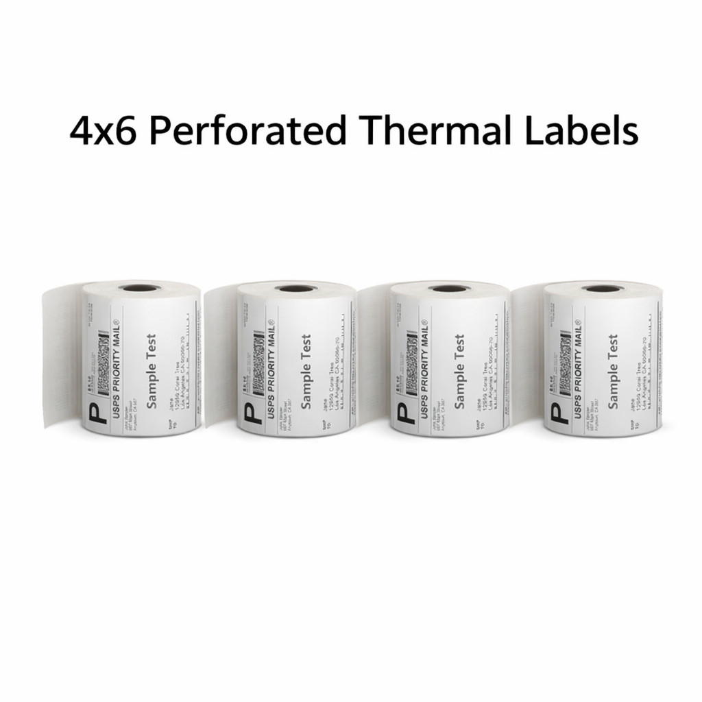 6 Rolls 4×6 Direct Thermal Shipping Labels – 250 per roll -1500 labels