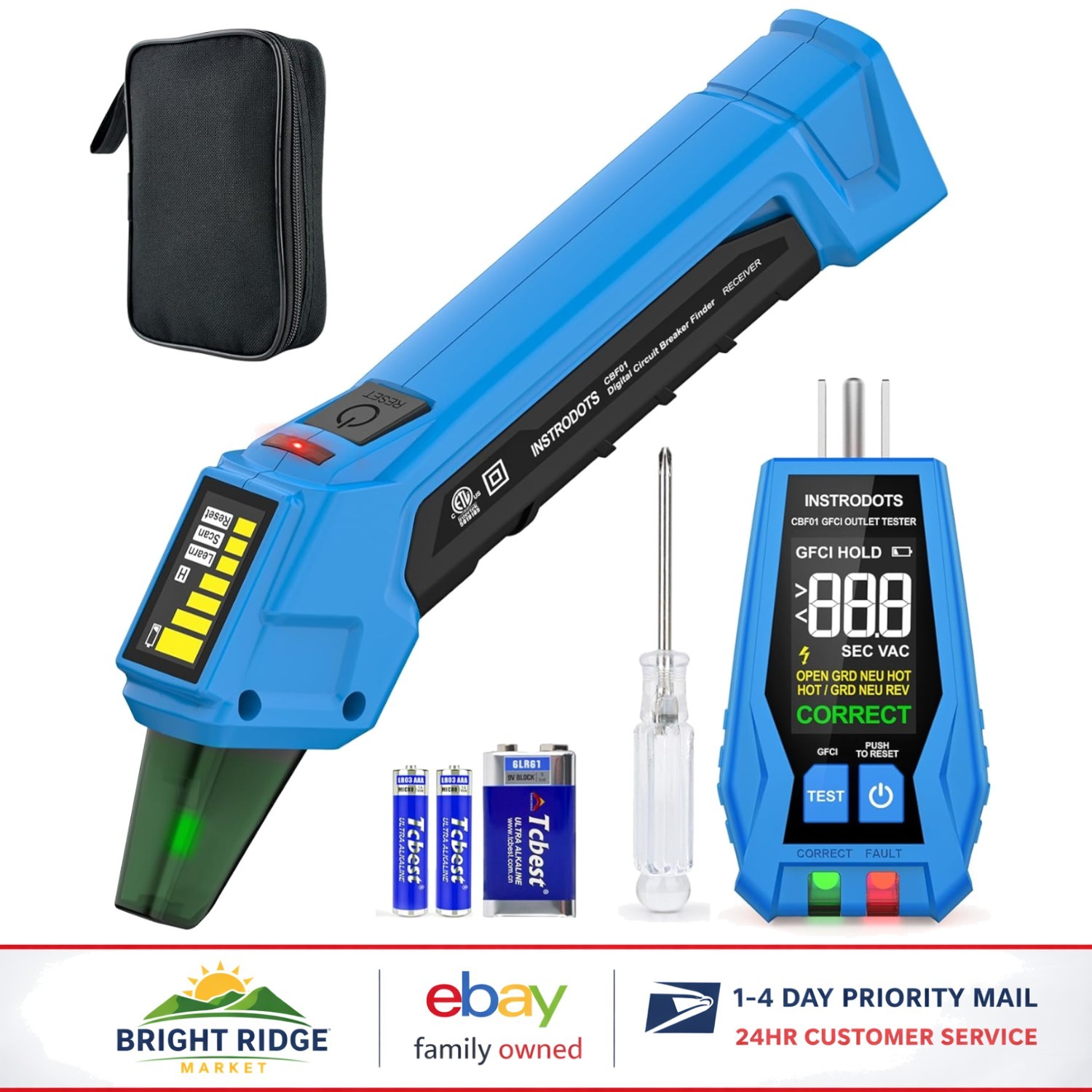 Electrical Circuit Tracer with GFCI Tester for Accurate Breaker Identification