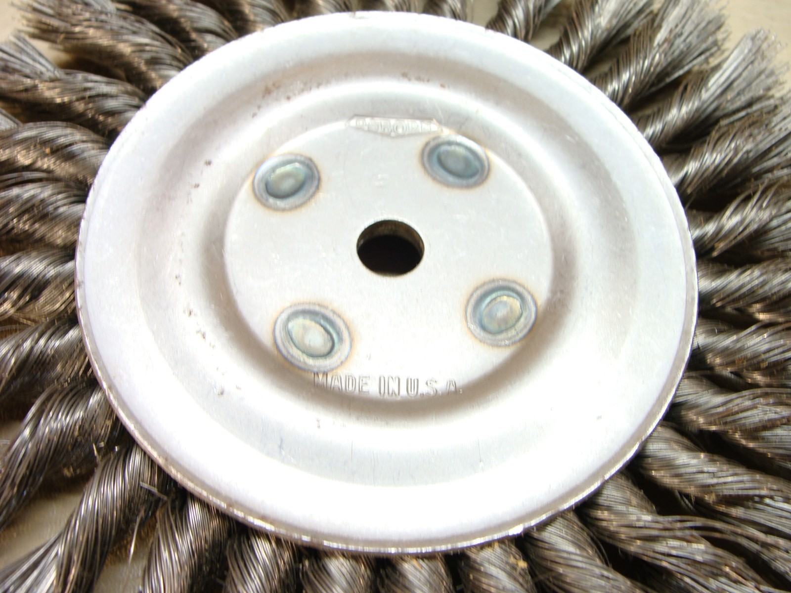 NEW lot of 2 OSBORN made in USA 8″ crimped wire brush wheel 1/2″ bore 0.013 wire