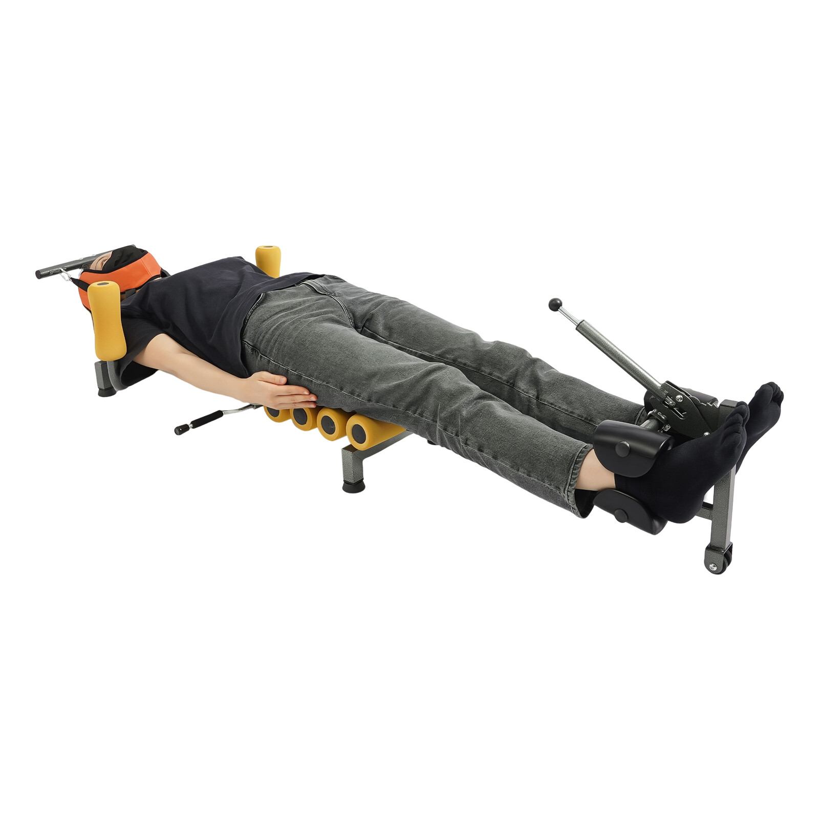 Traction Table Cervical Lumber Spine Back Stretcher Traction Bed 150kg/330.7lbs