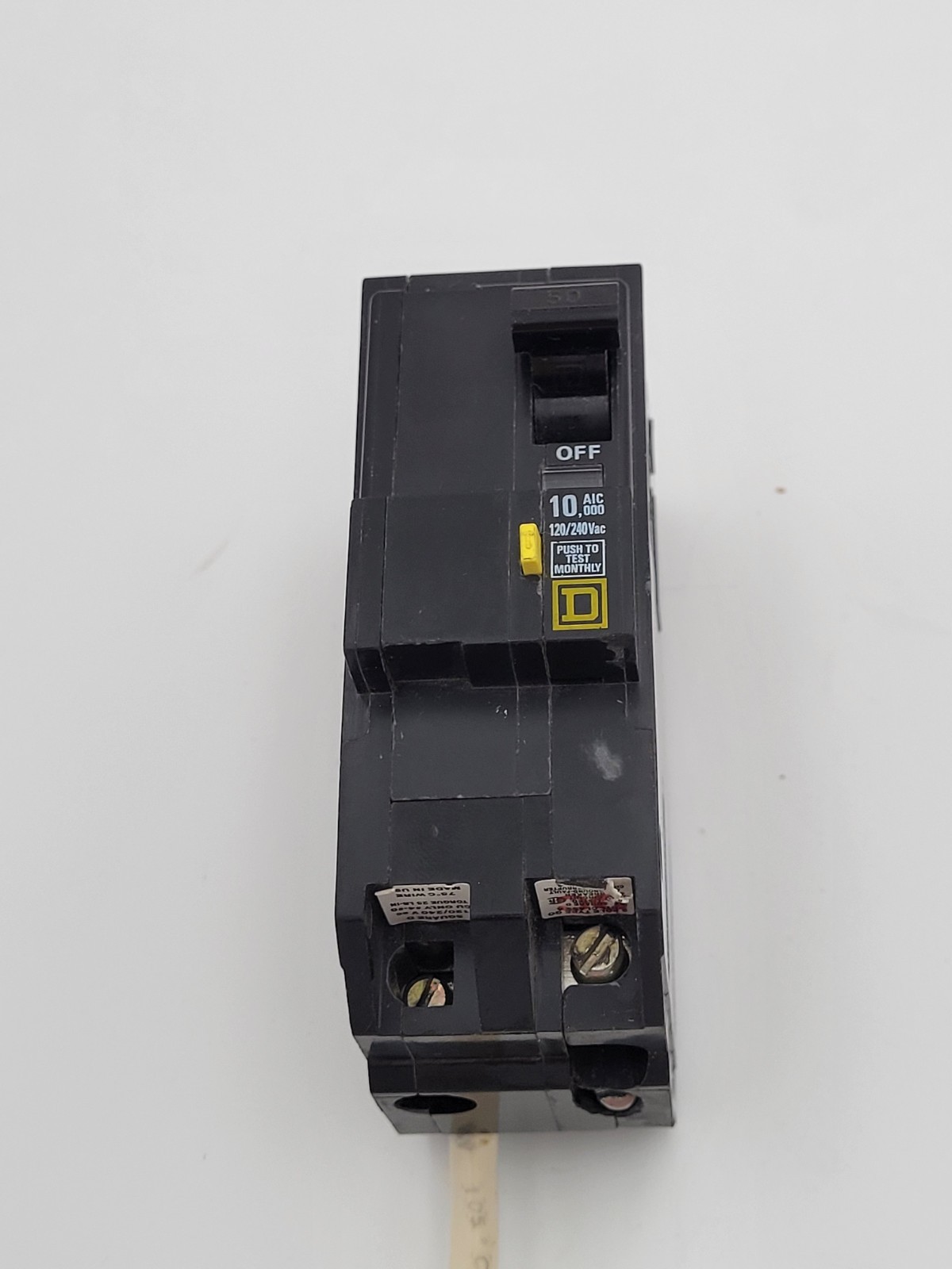 Square D QO 50 A 2 Pole Ground Fault Circuit Interrupter Breaker QO250GFI