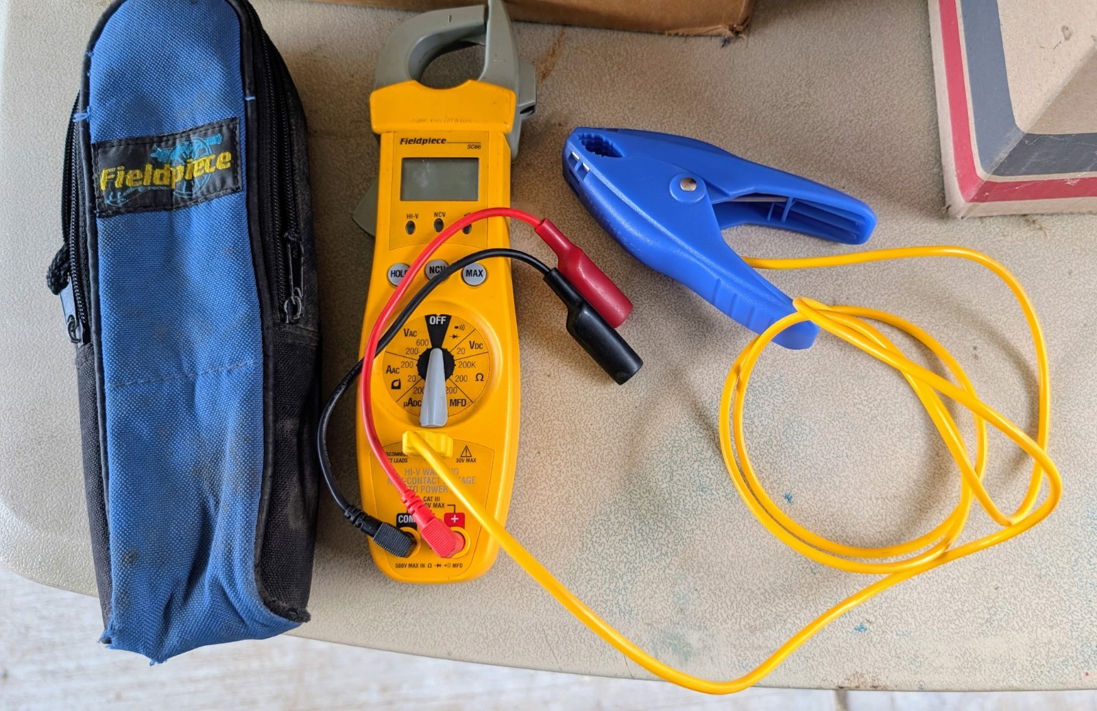 Fieldpiece SC66 Wireless Power Clamp Meter W/HVAC Temperature Clamp- Used
