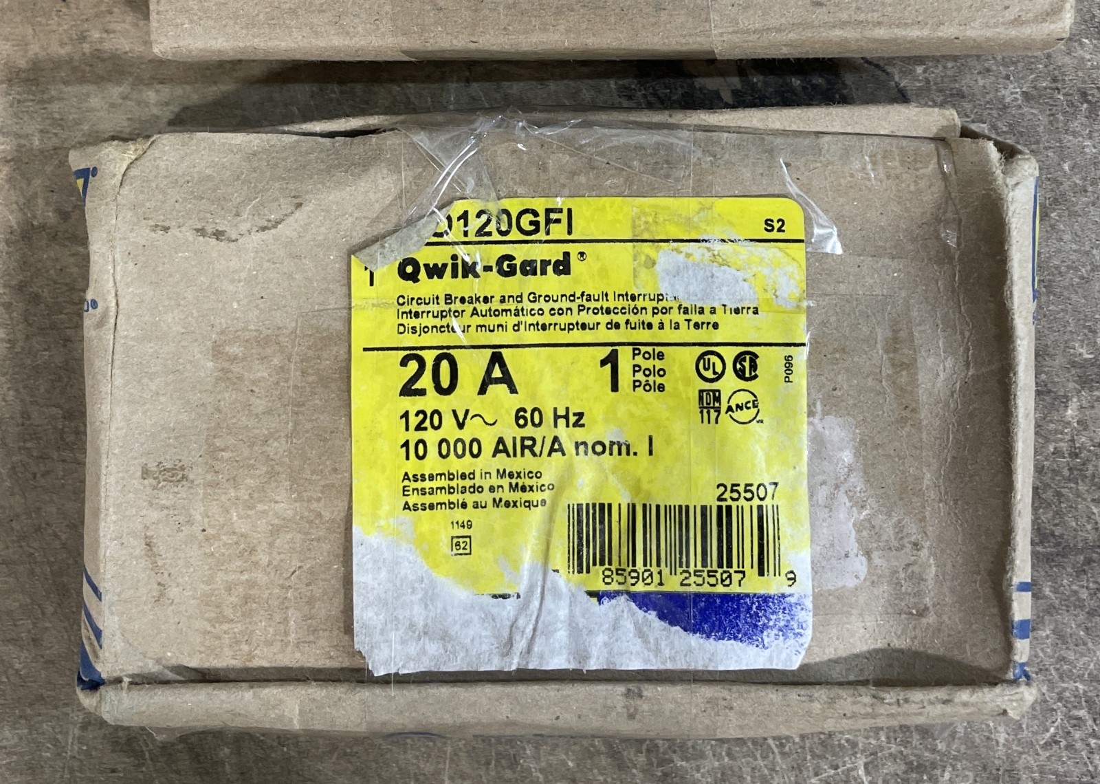 Square D – QO120GFIC QO 20A Single-Pole GFCI Circuit Breaker