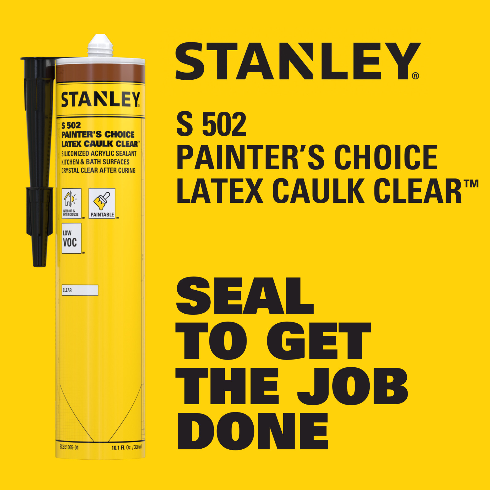Stanley S502 Painter’s Choice Latex Caulk, 10.1oz 12 Pack – Clear