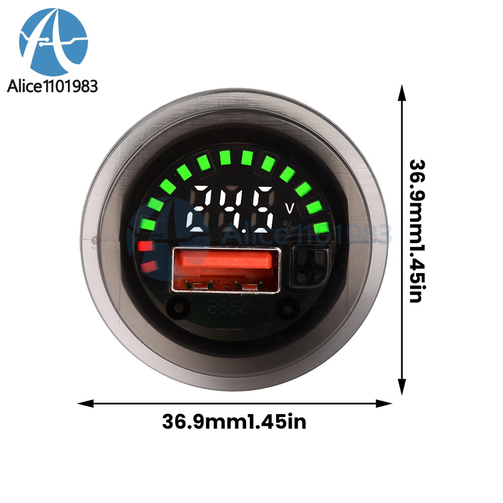 DC 7-30V Waterproof Digital Voltage Battery Capacity Level Indicator Voltmeter