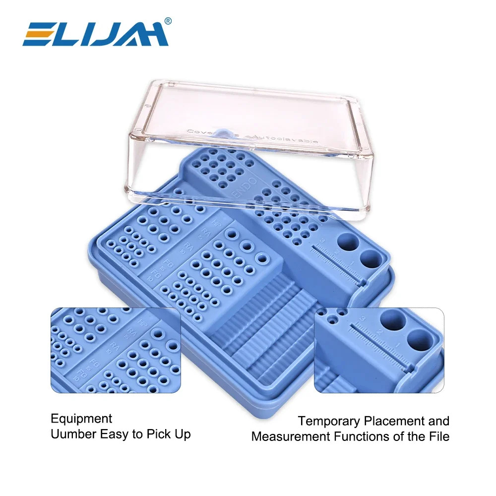 Dental Multi Functional Sterilization Box Dental Burs Box Endo Files Holder US