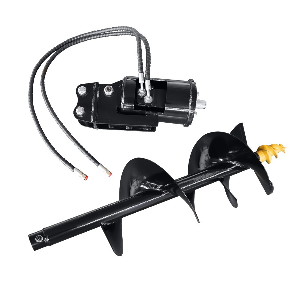 100cm Hydraulic Auger Post Hole Drill Attachment for 1-1.8 Ton Mini Excavator