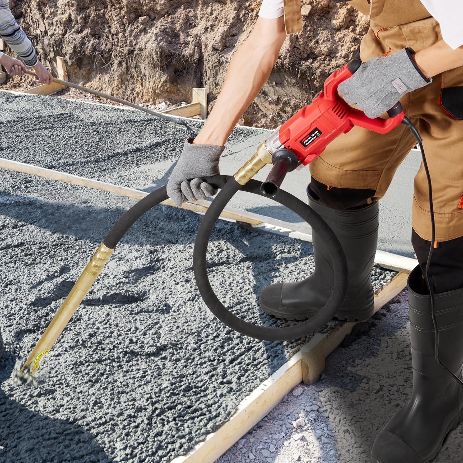 Handheld Concrete Vibrator, 800W Electric Vibrator 13000 VPM, Electric Concrete