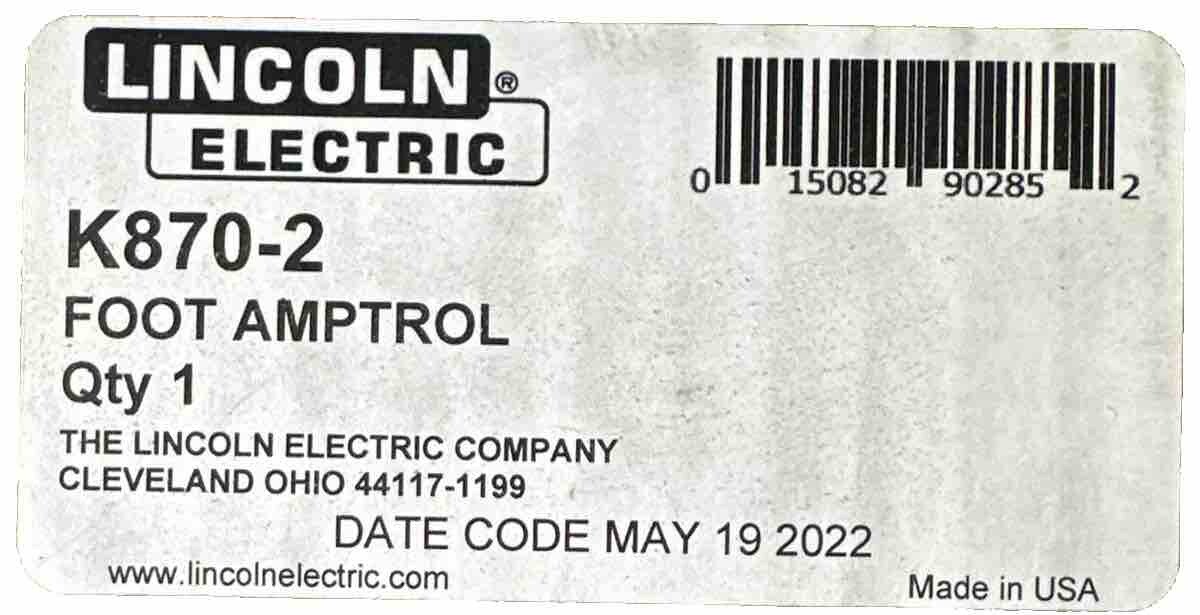 Lincoln Electric K870-2 Foot Amptrol, 25 Ft. (7.6m) (12 Pin) WELDING AMPTROL