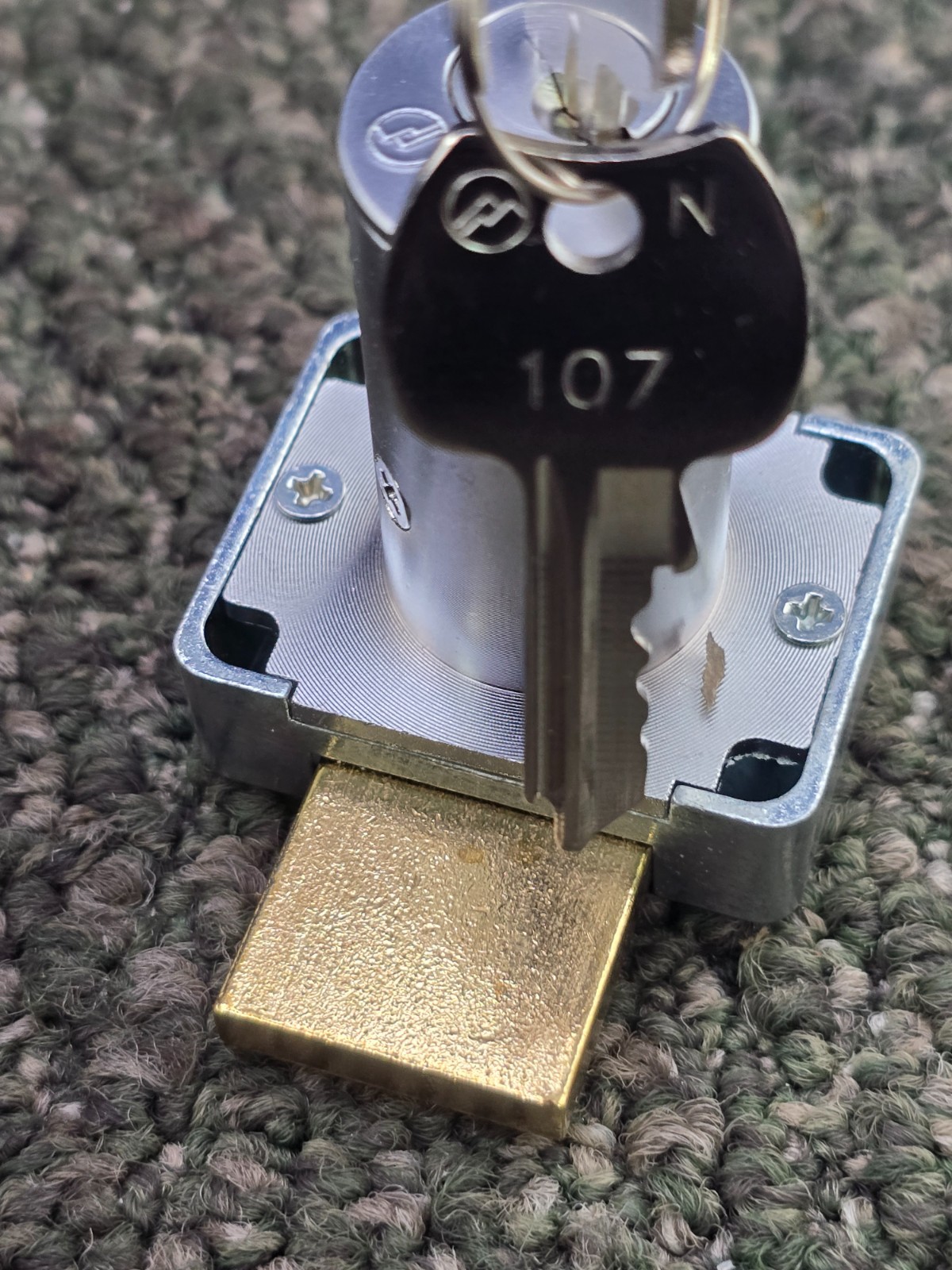 (QTY 2) Olympus Lock 200-26D138-107 Tumbler Deadbolt Drawer Lock Keyed Alike 26D