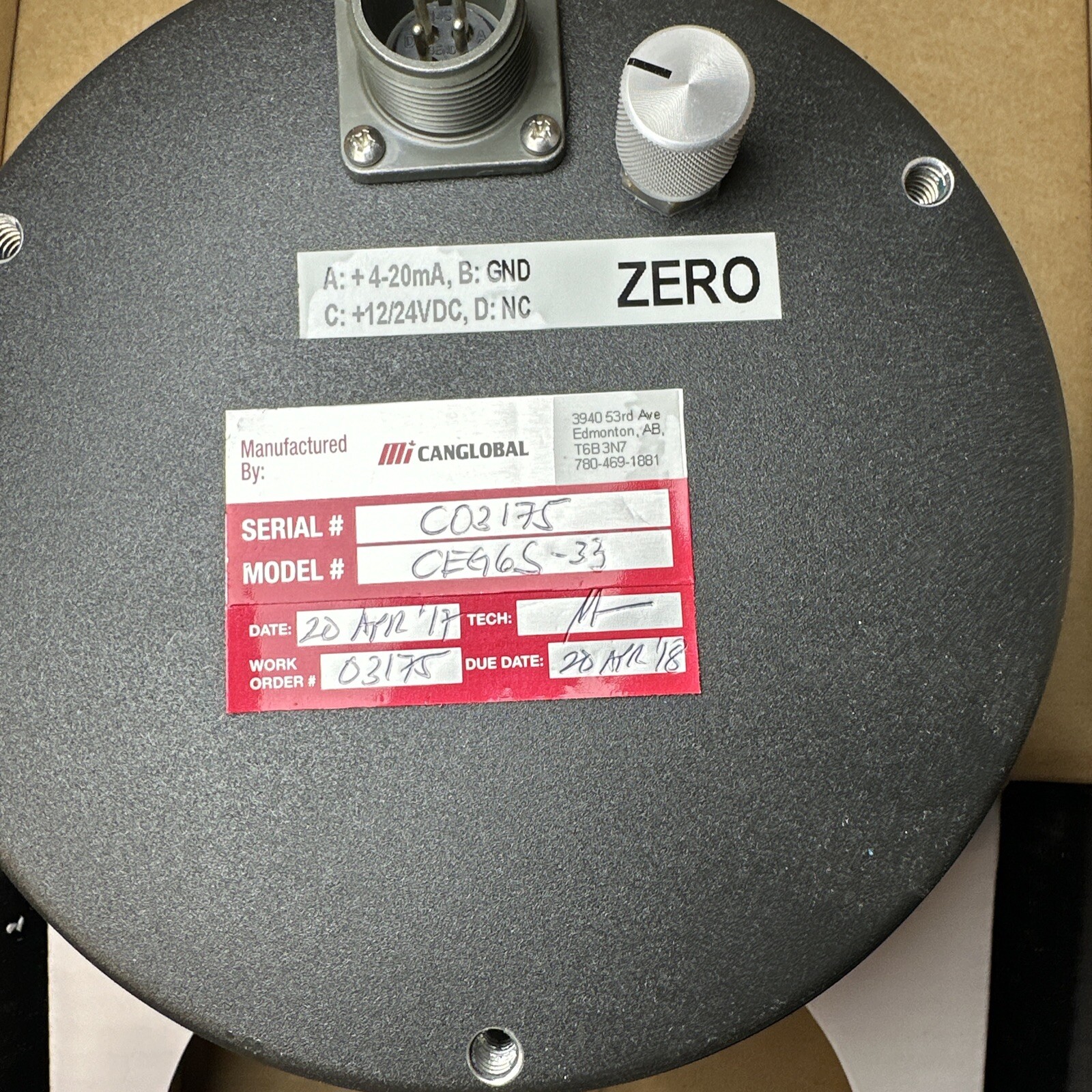 Ensign Hookload Weight Indicator (750000 lb max 10000 lb inc 6″)oilfield driller