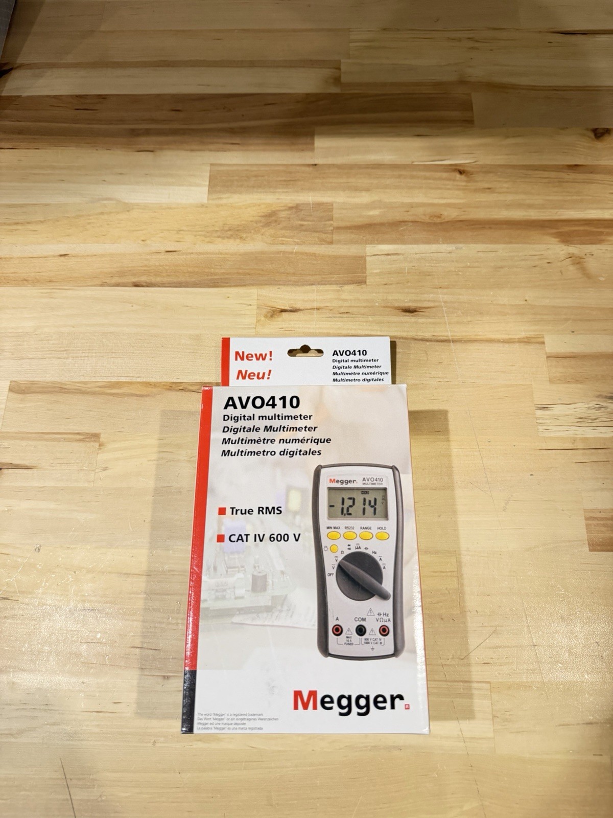 MEGGER AVO410 DIGITAL MULTIMETER TRUE RMS CAT IV 600V W/ LEADS – NEW SEALED